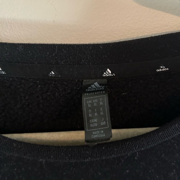 Adidas Three Stripe Crew Neck Sweatshirt - Picture 3 of 4